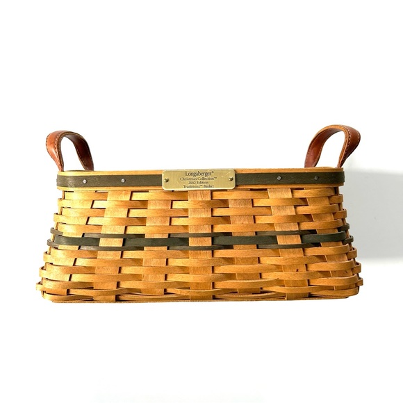 Longaberger Christmas Collection 2002 Edition Traditions Green Stripe Basket - Picture 3 of 13